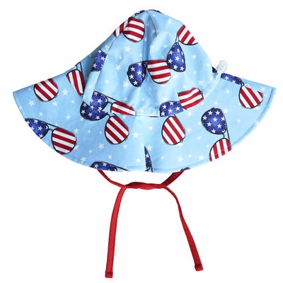 swim hat for babies flag sunglasses 