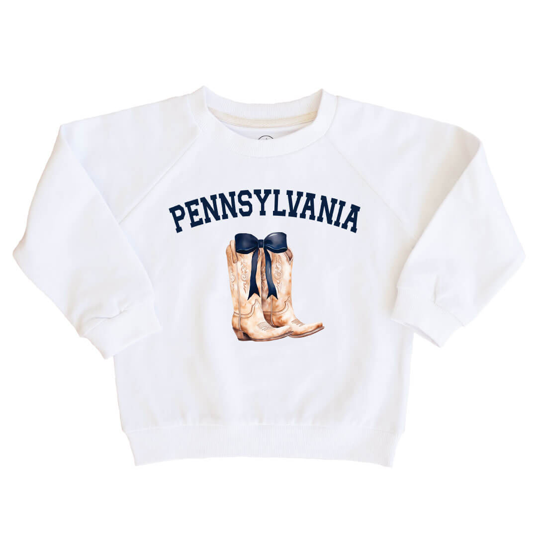 The Pennsylvania State University | Footballs & Bows Kids Graphic Sweatshirts