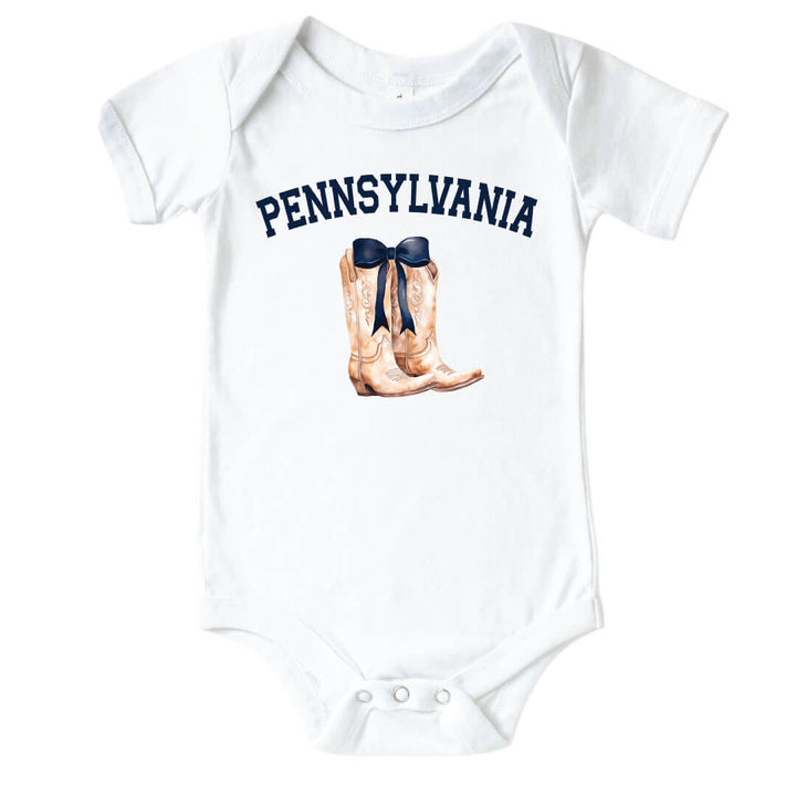 The Pennsylvania State University | Footballs & Bows Graphic Bodysuit