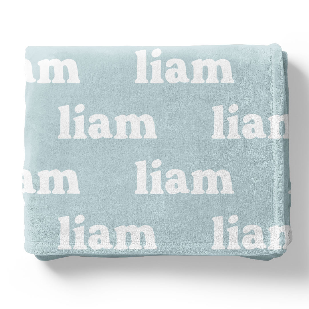 Seafoam Personalized Color Blanket