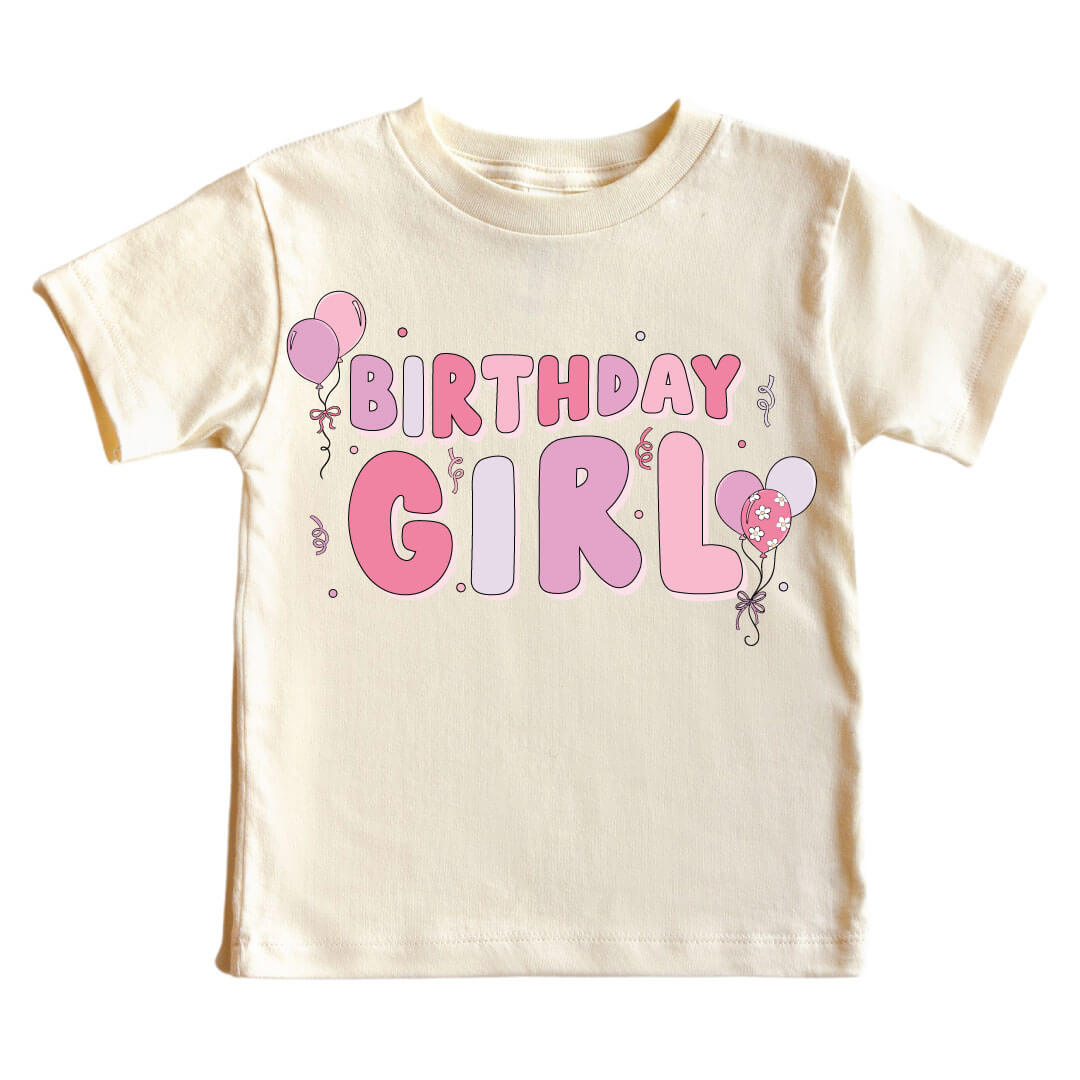 birthday girl graphic tee for kids 
