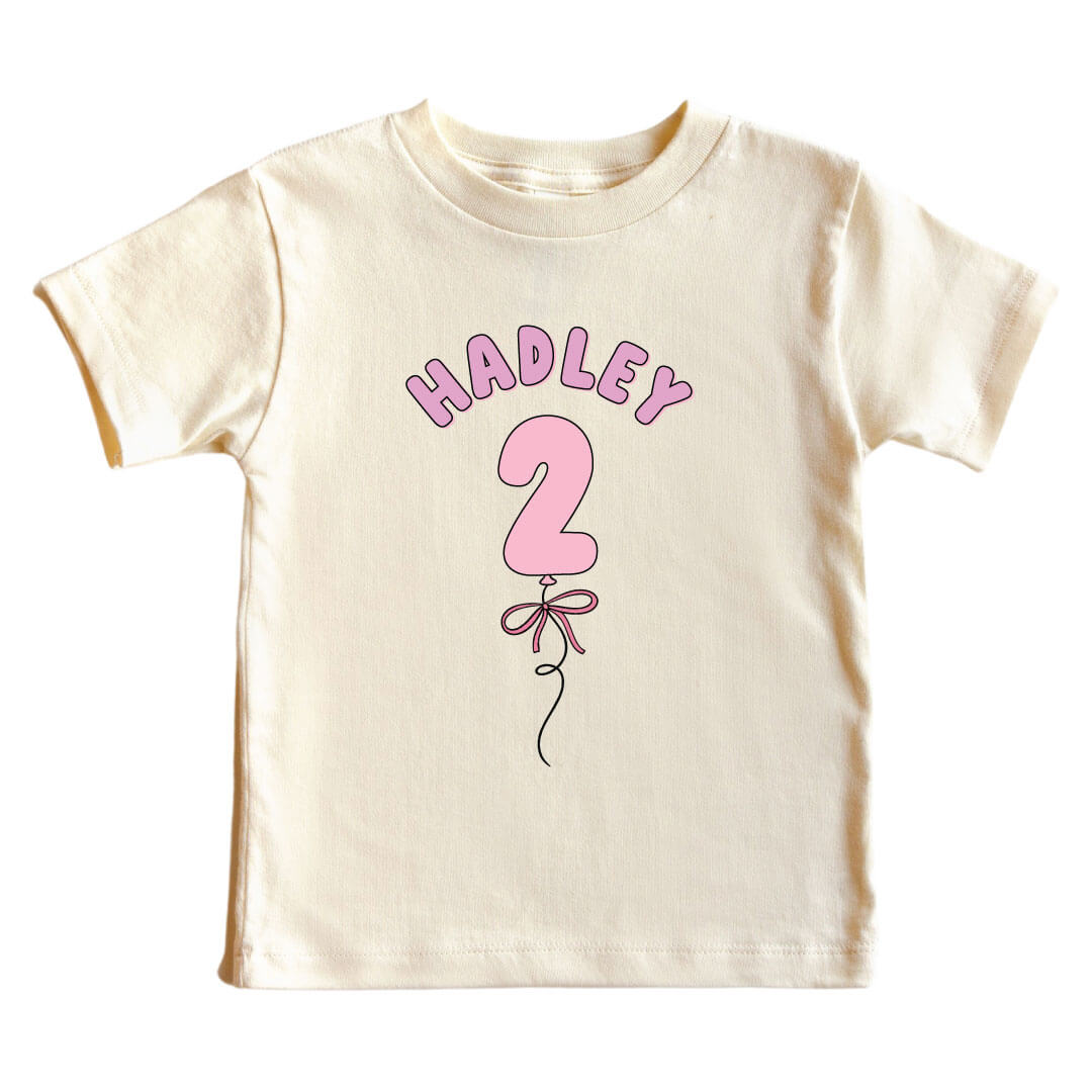2nd birthday personalized graphic tee for girls 