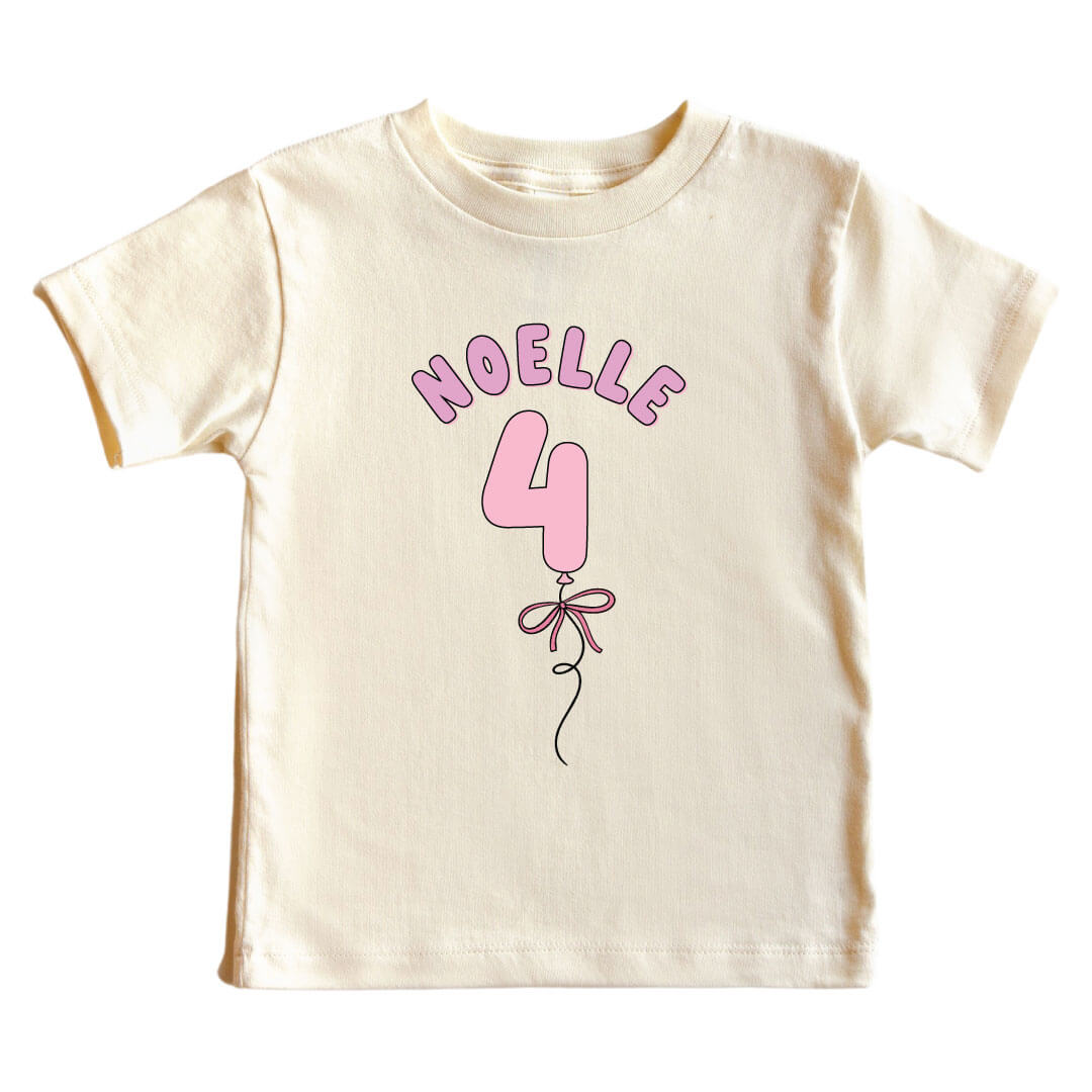 4th birthday personalized graphic tee for girls 