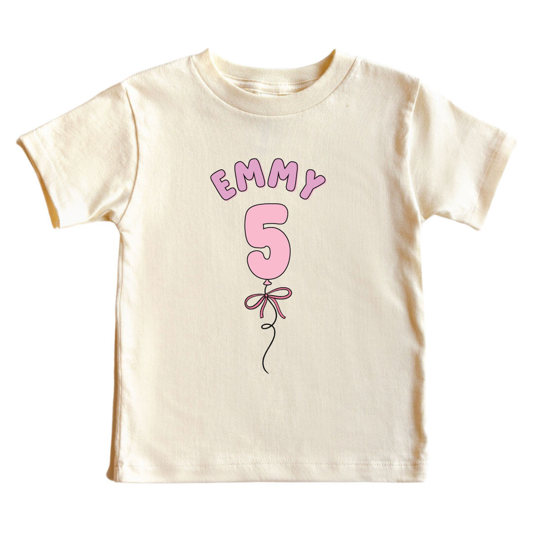 5th birthday personalized graphic tee for girls 