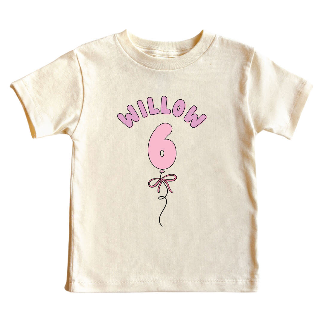 6th birthday personalized graphic tee for girls 