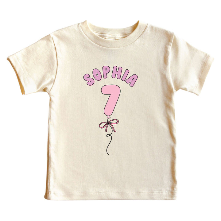 7th birthday personalized graphic tee for girls 