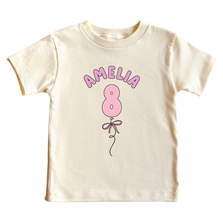 8th birthday personalized graphic tee for girls 