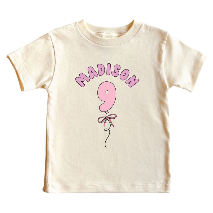 9th birthday personalized graphic tee for girls 