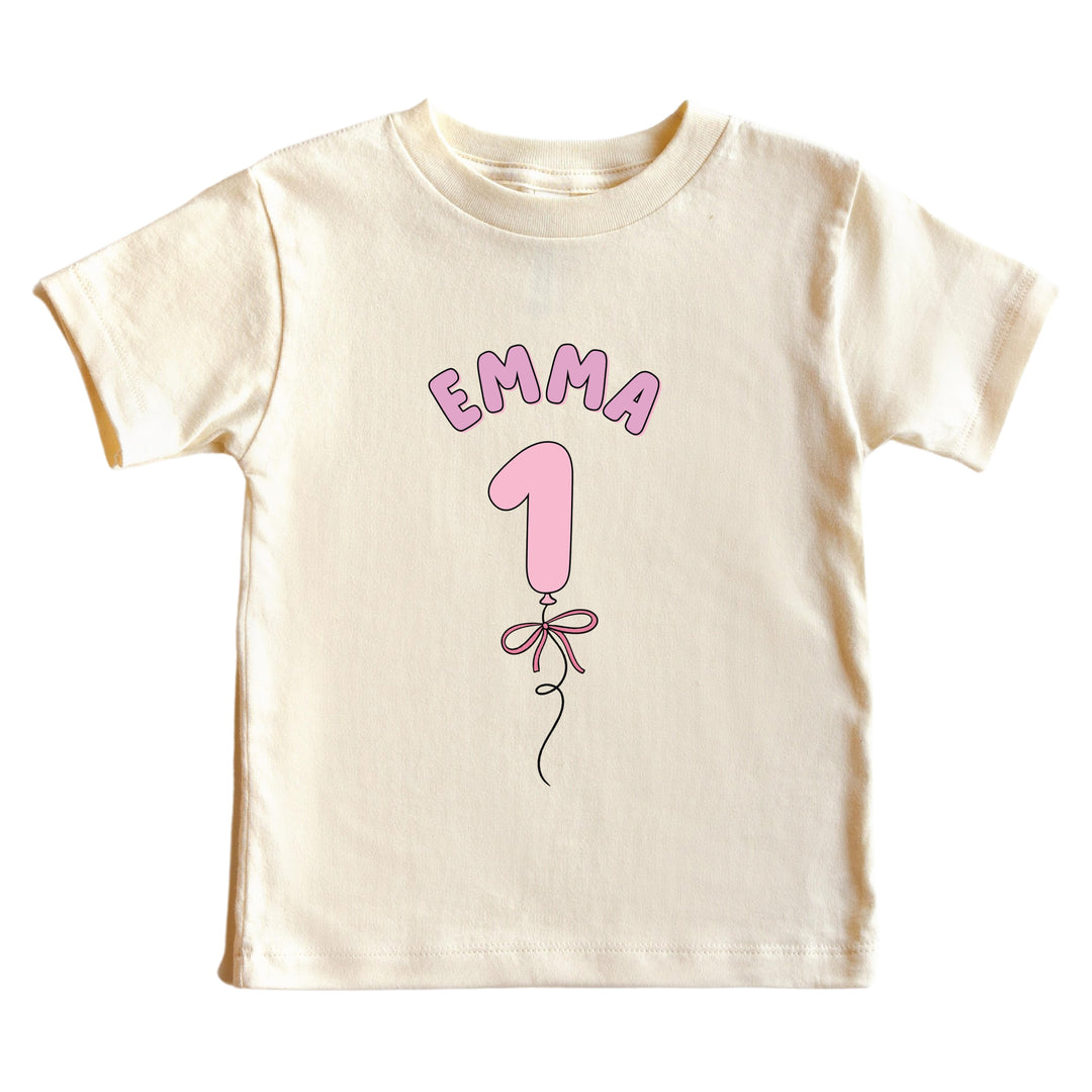 1st birthday personalized graphic tee for girls 