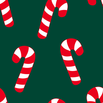 Personalized Christmas Pet Placemat | Peppermint Stroll Green