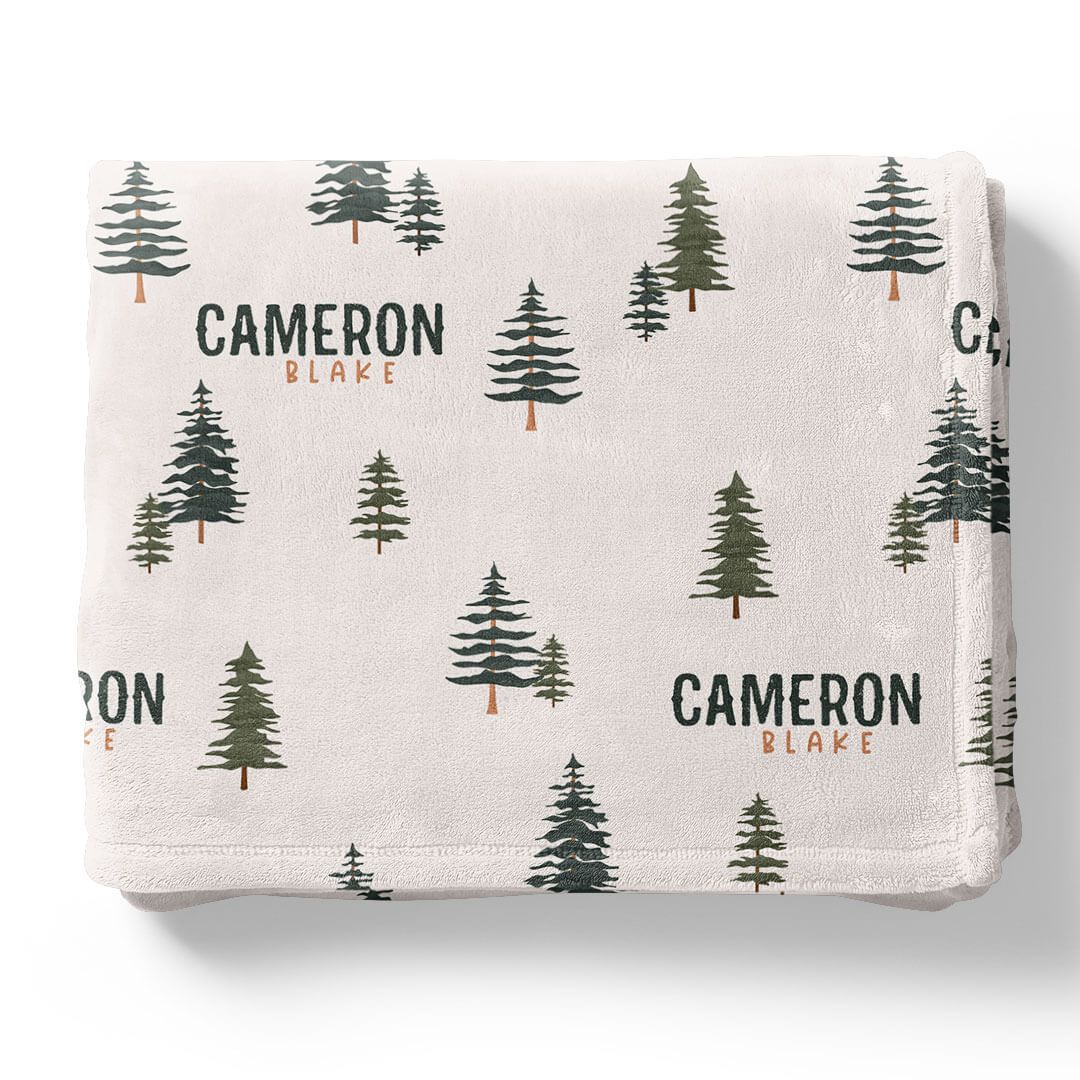 Evergreen Personalized Kids Blanket