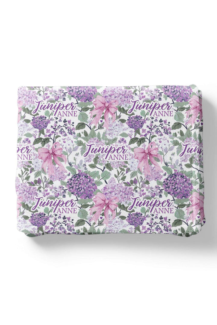 lavender lullaby personalized kids blanket 