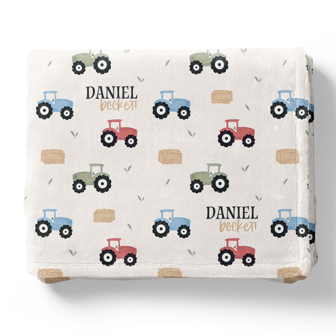 Little Farmer Personalized Kids Blanket