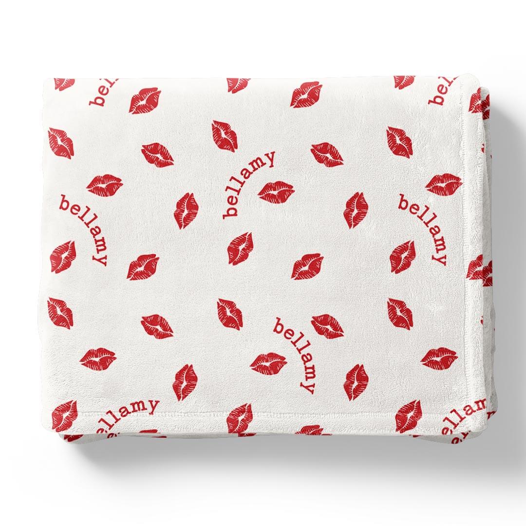 Little Kisses Personalized Kids Blanket