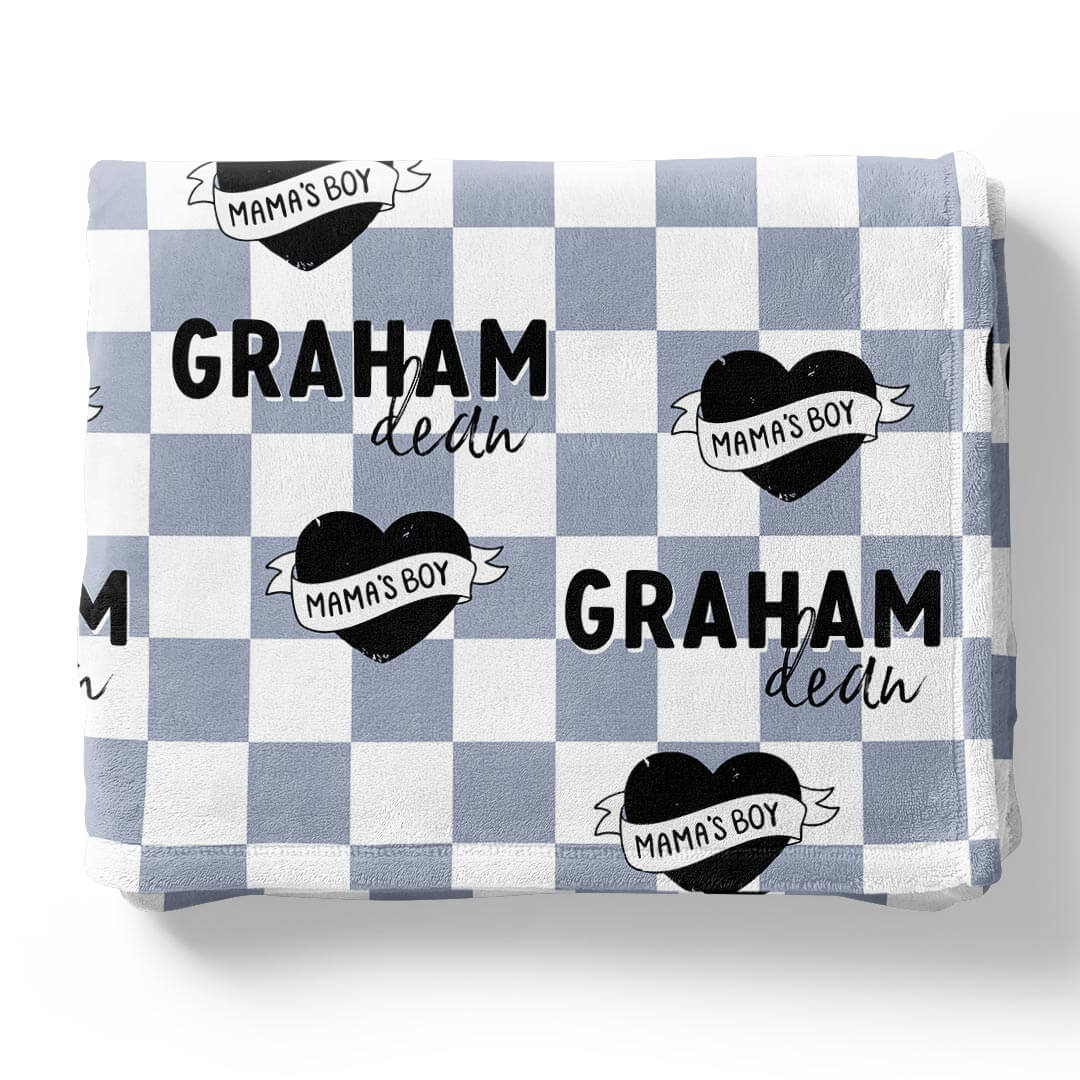 Mama's Boy Personalized Kids Blanket