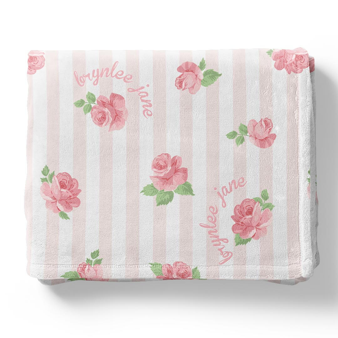 rosy & cozy personalized kids blanket 