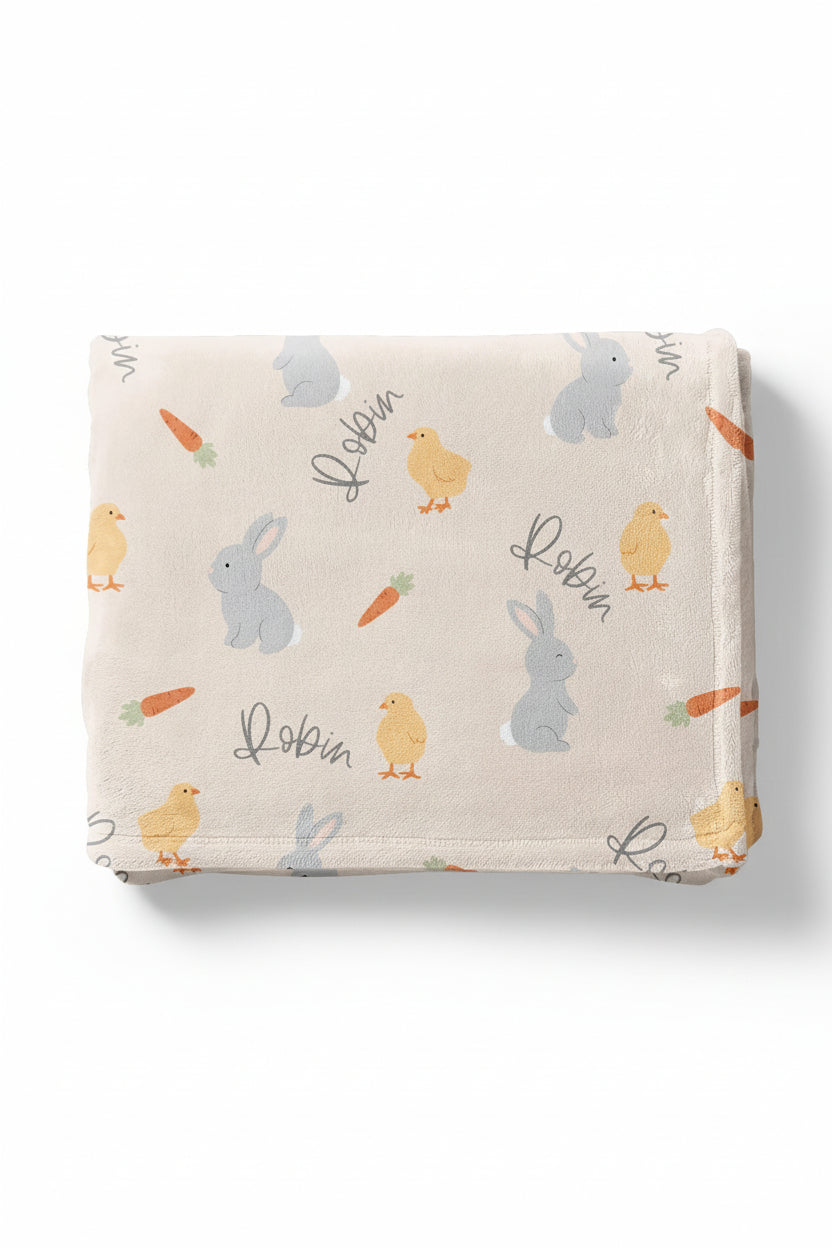 Sweet Peep Personalized Kids Blanket
