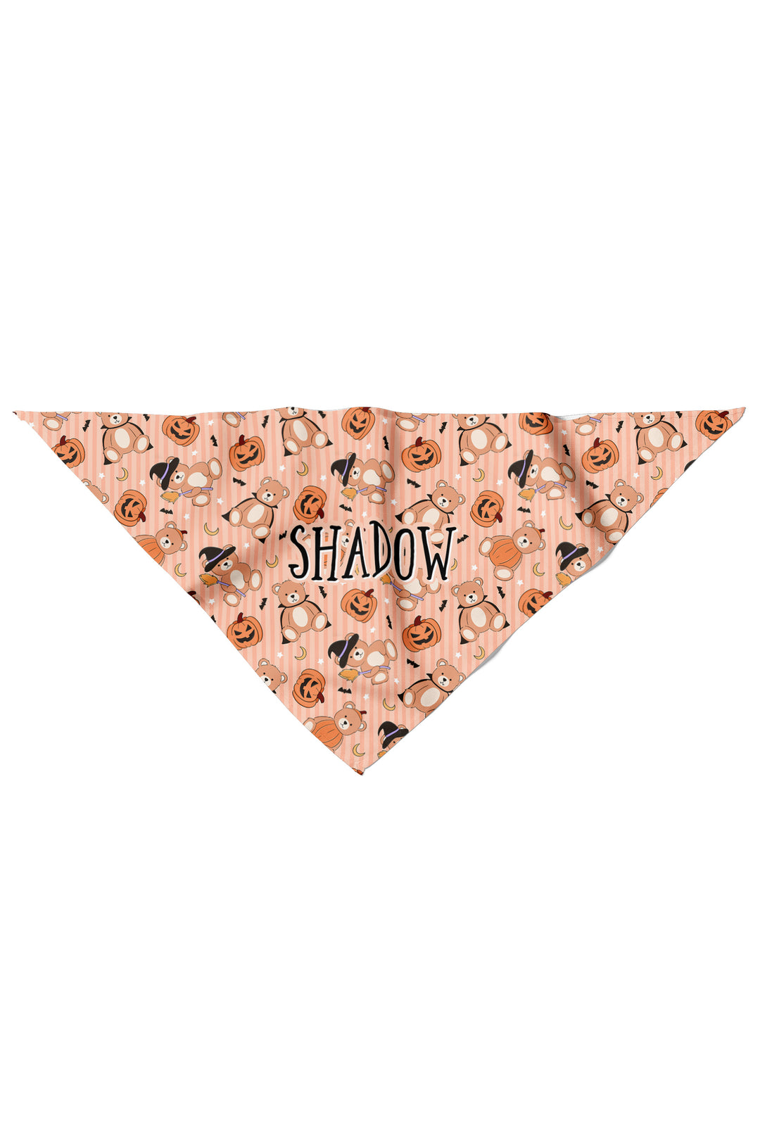 Caden Lane dog bandana with Halloween-themed pattern and 'Shadow' text on a white background