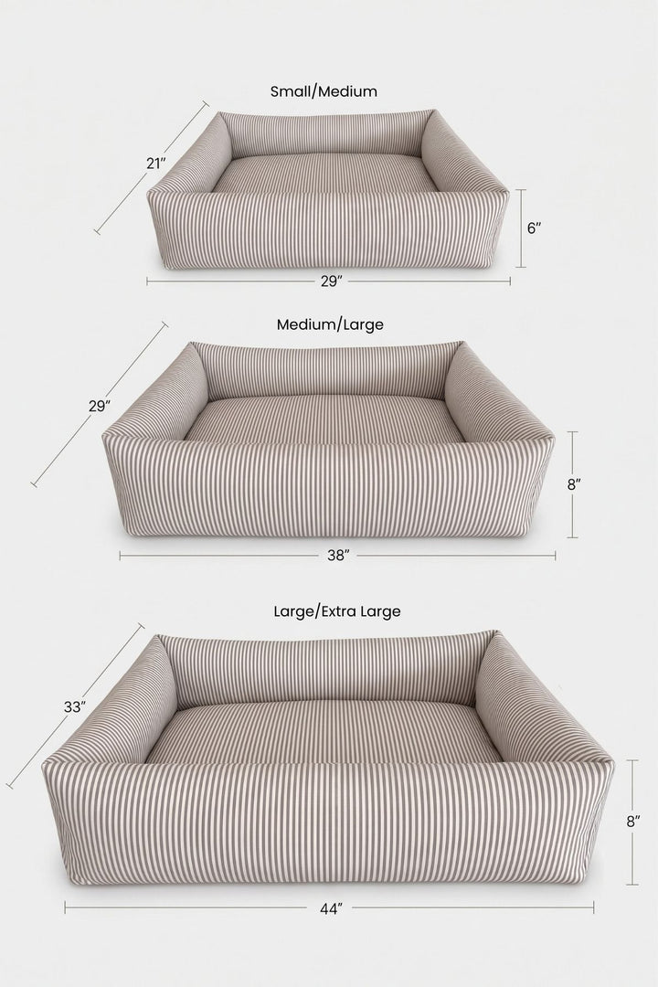 Lane & Leash Dog Bed size chart