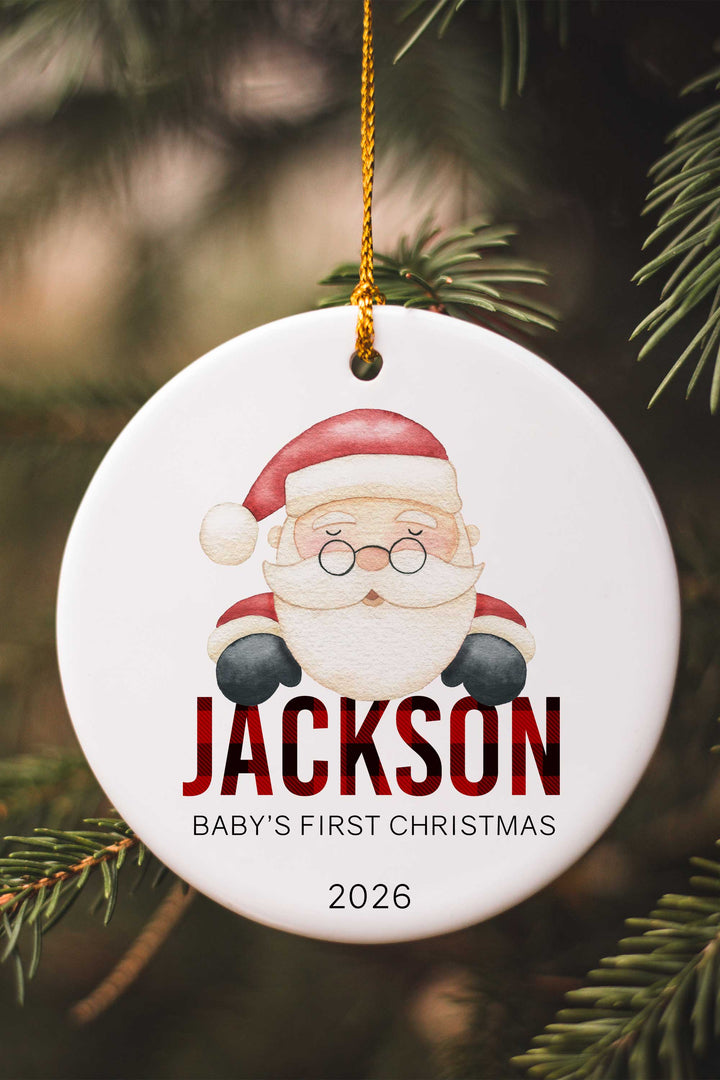 santa personalized ornament 