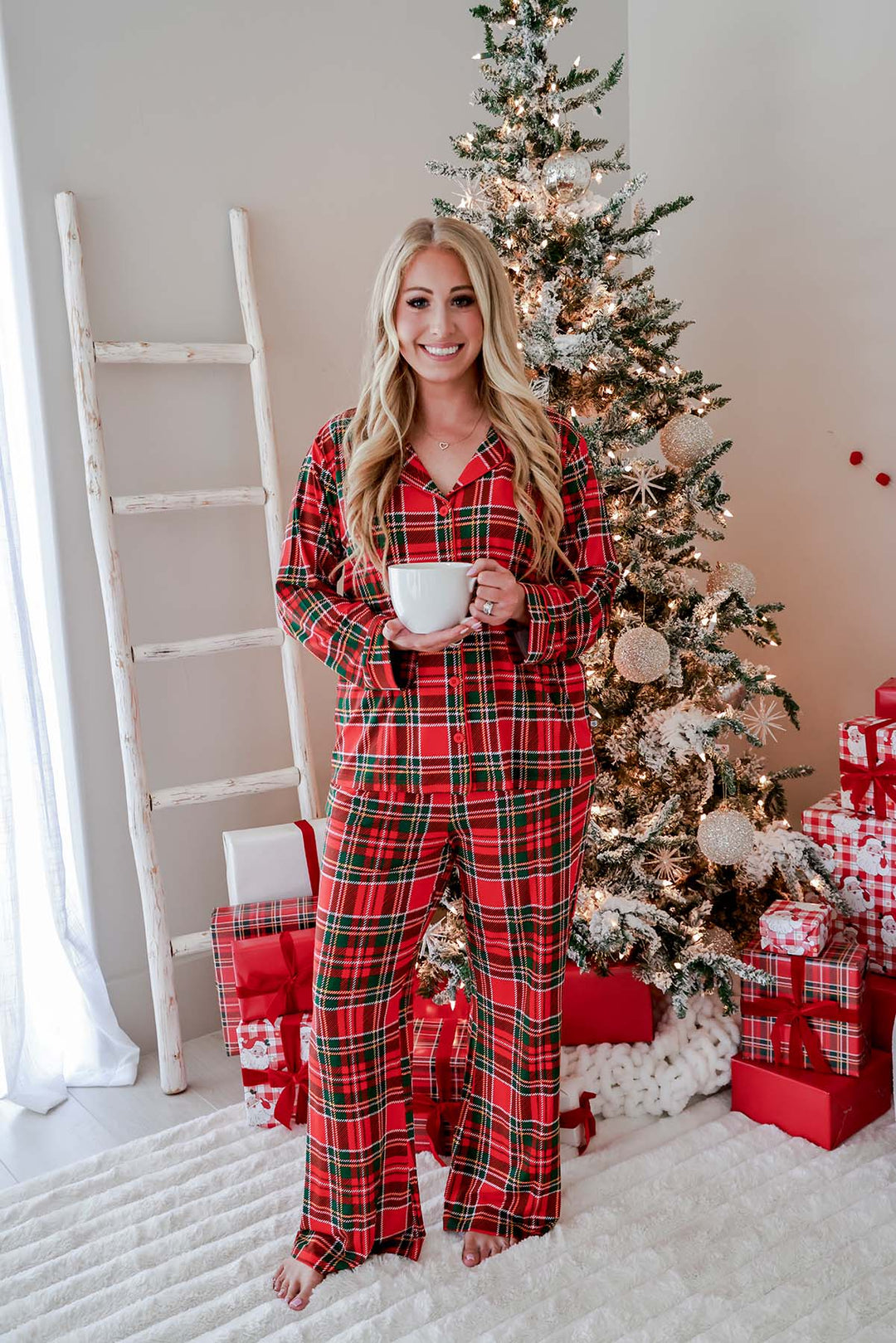 Bamboo Family Matching Christmas Pajamas | Plaid Tidings
