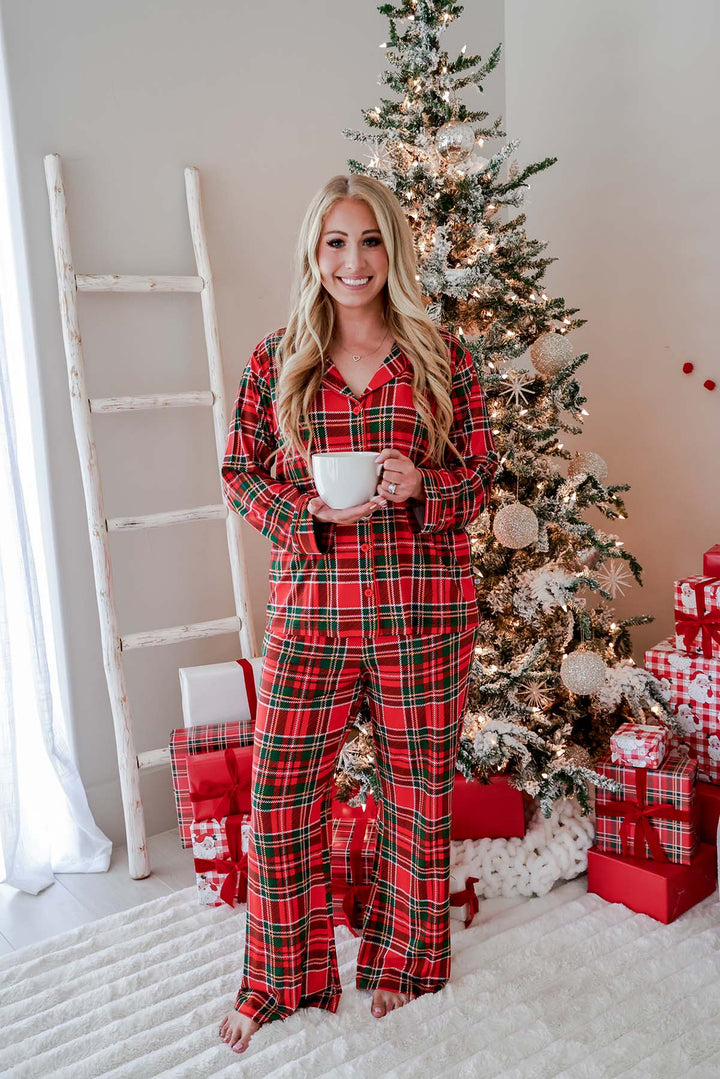 Bamboo Family Matching Christmas Pajamas | Plaid Tidings