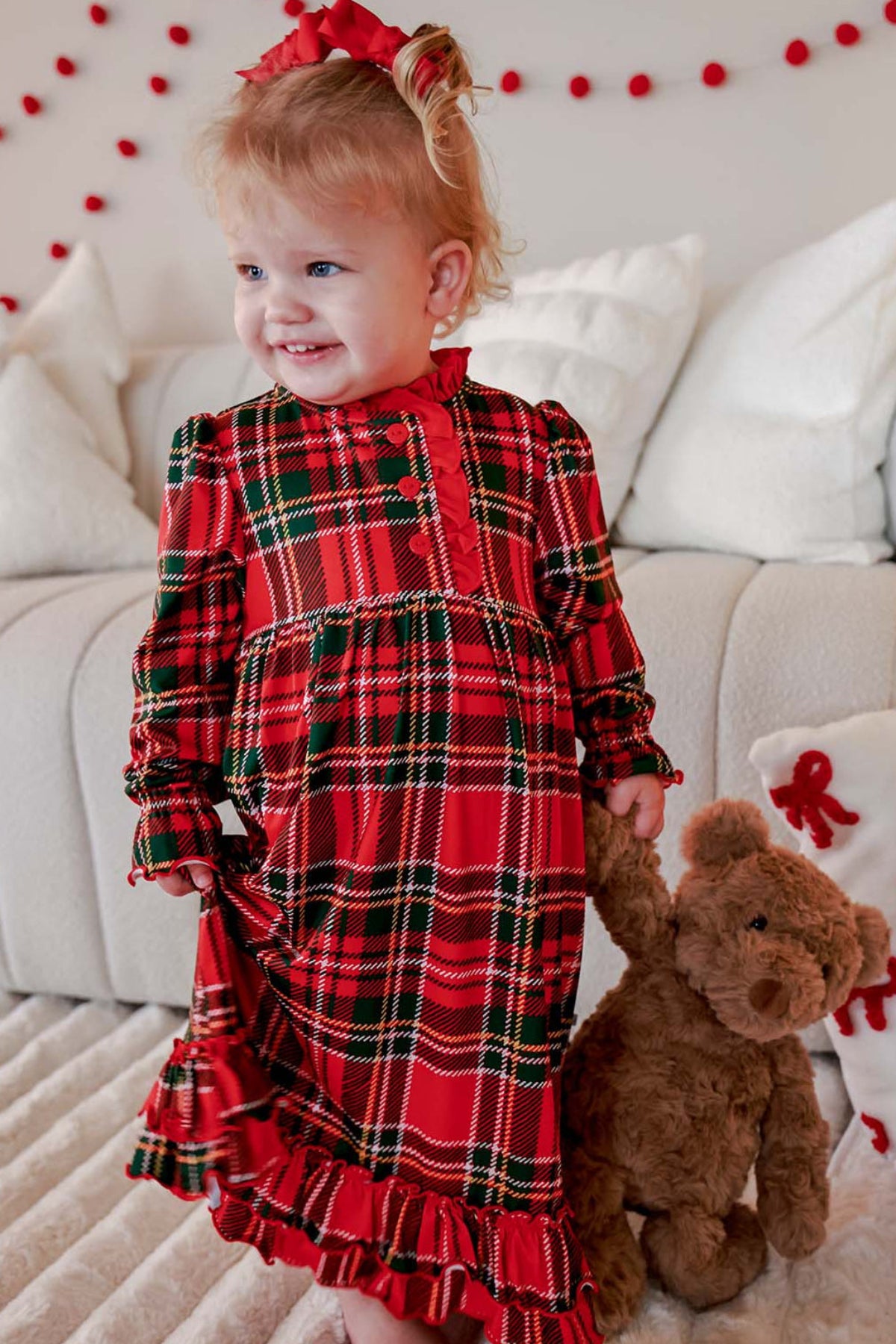 Girls' Christmas Nightgown | Plaid Tidings