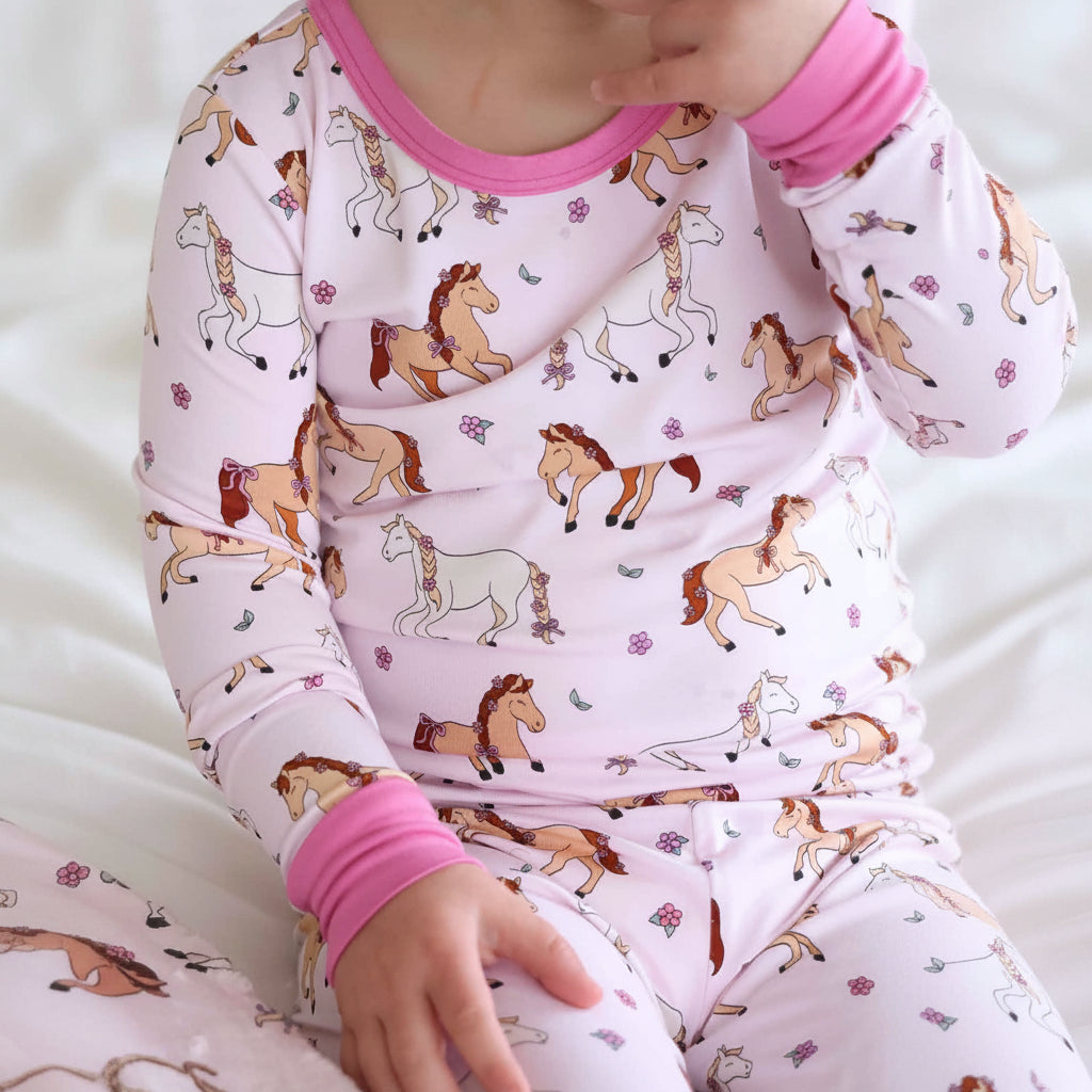 pink pony pajamas square