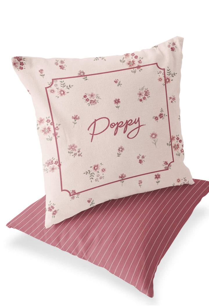 vintage floral personalized accent pillow