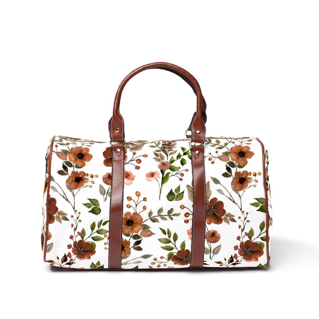 rust floral hospital bag 