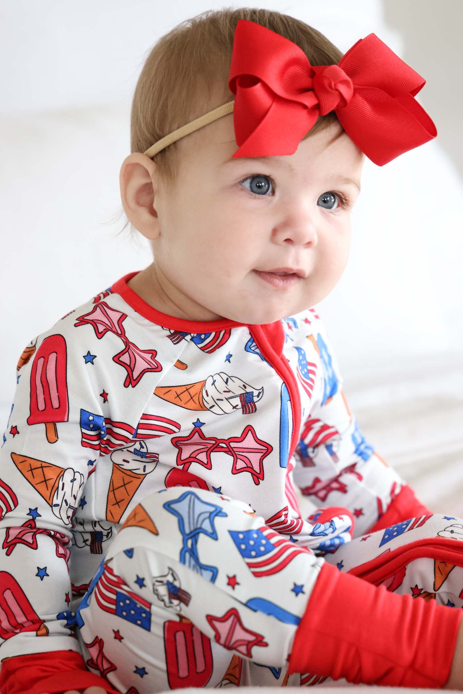 Convertible Zip Romper | Red, White & Cool