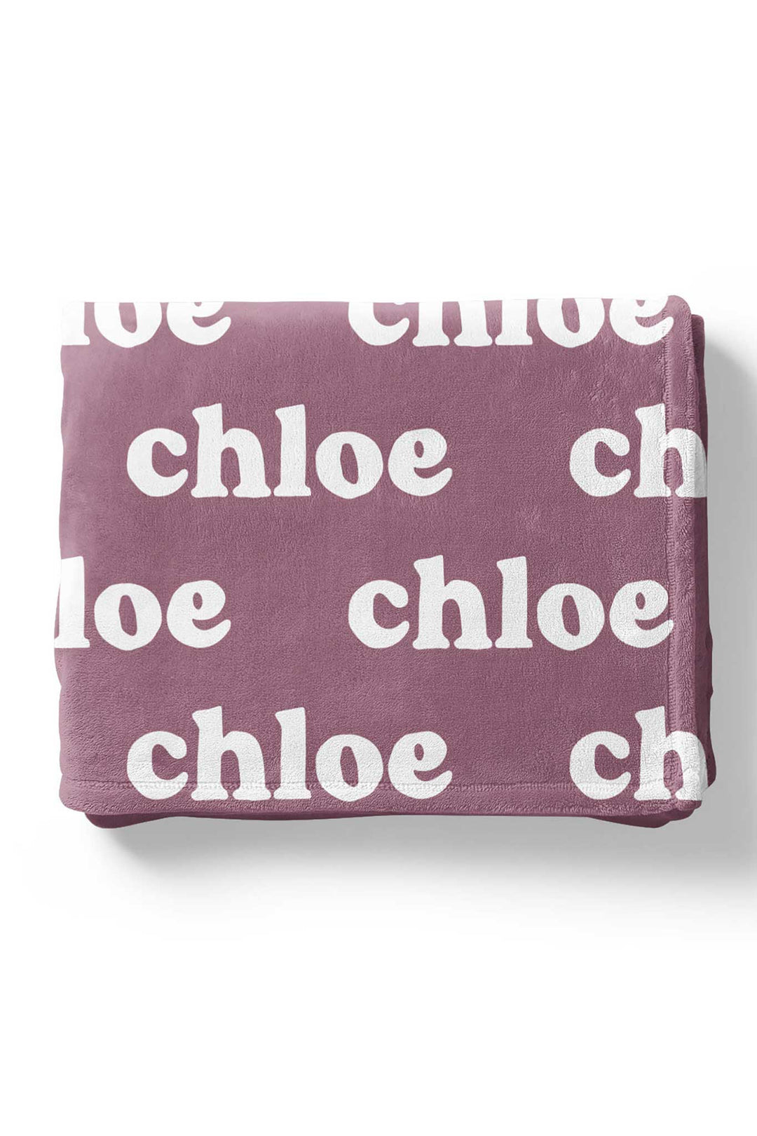 Personalized raisin Color Blanket with block font