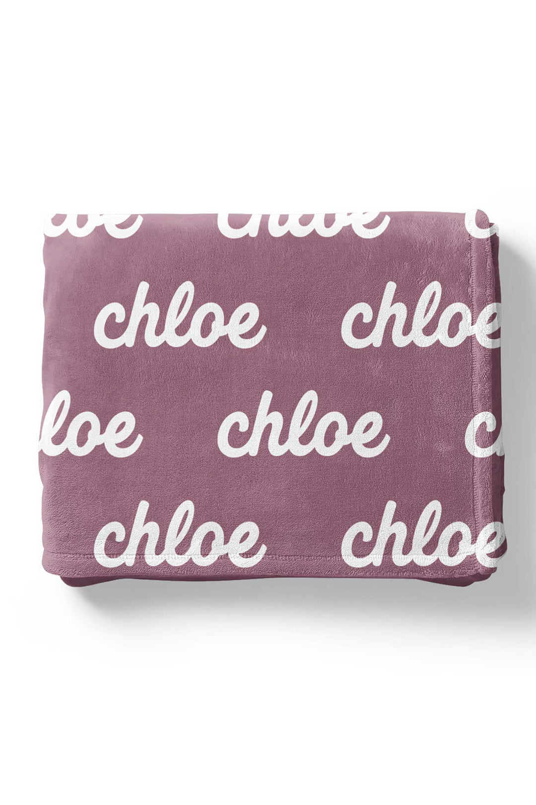 Personalized Raisin Color Blanket with script font