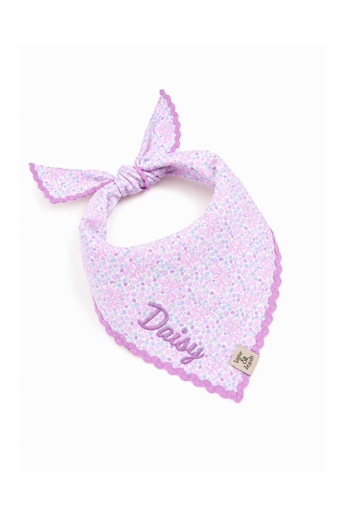 Embroidered Pet Bandana | Ribbon Garden