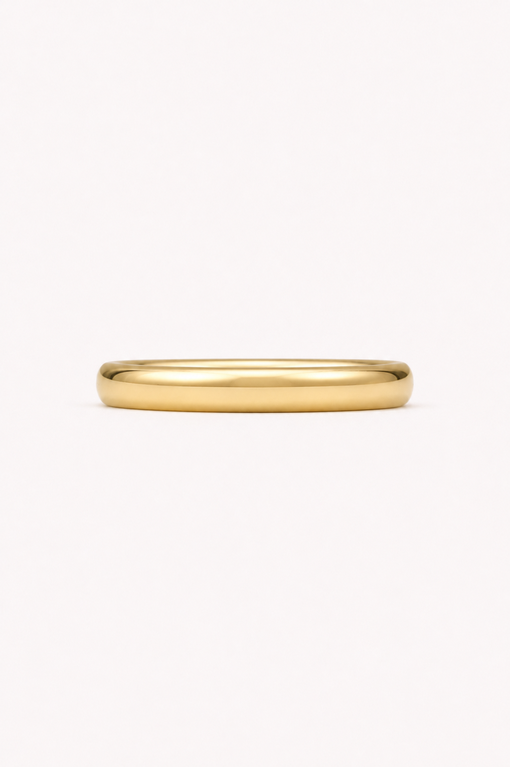 Caden Lane gold personalized ring with a smooth minimalist band, shown on a white background. 
