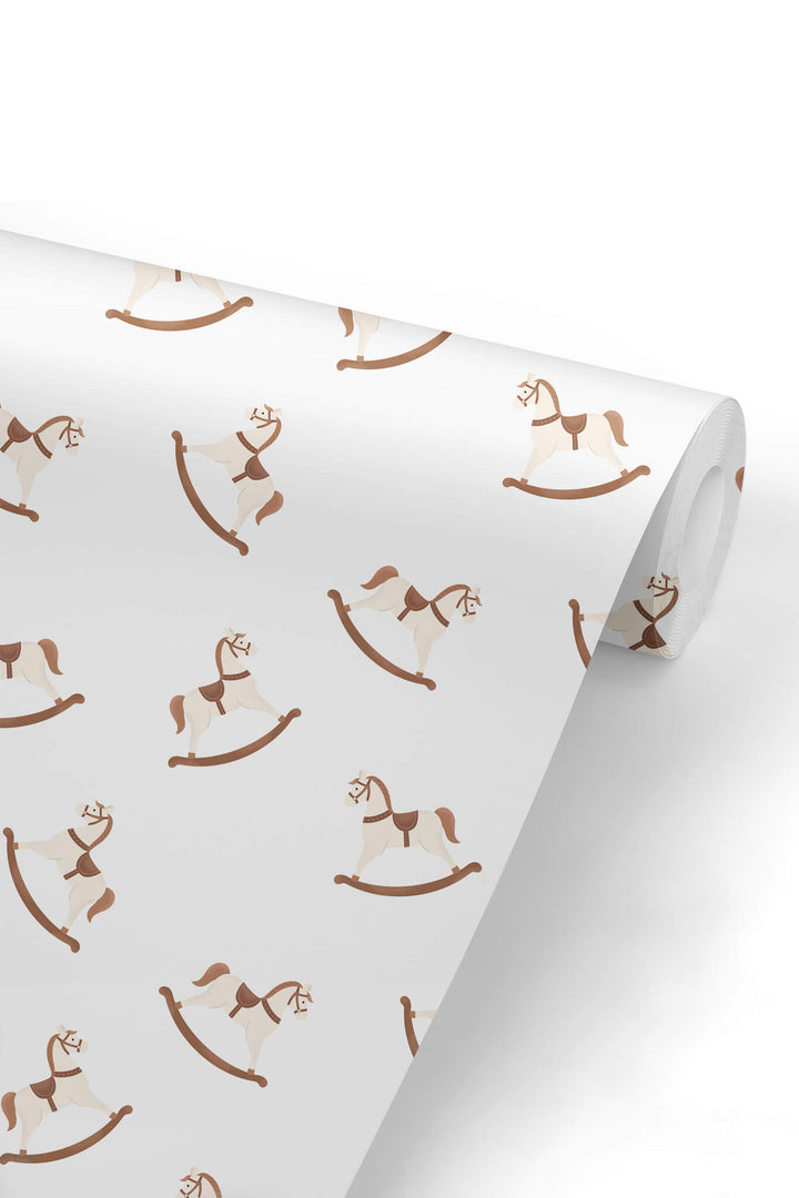 rocking horse removeable wallpaper