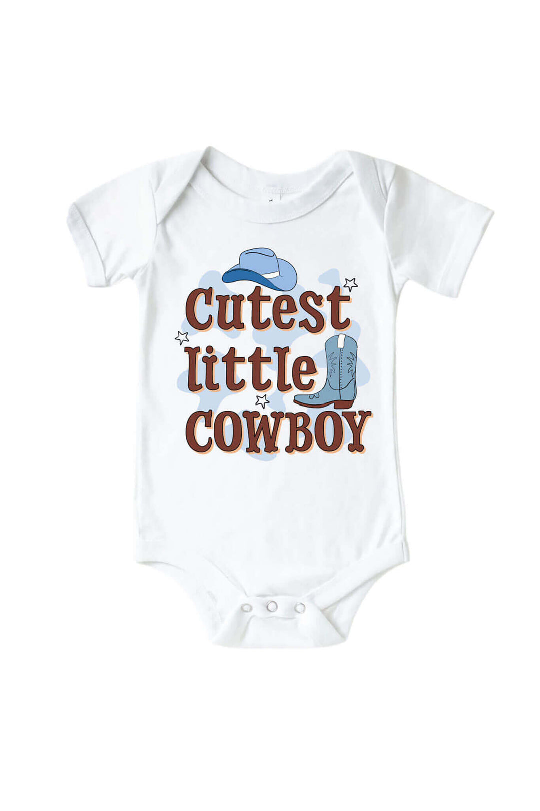 cutest little cowboy graphic bodysuit for baby boys