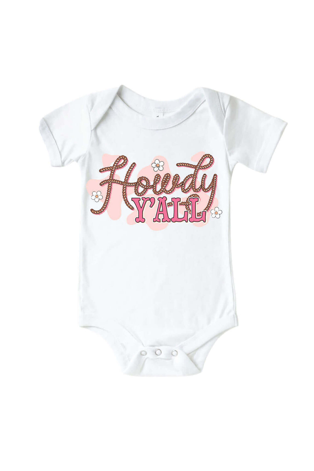 bowdy y'all graphic bodysuit for baby girls 