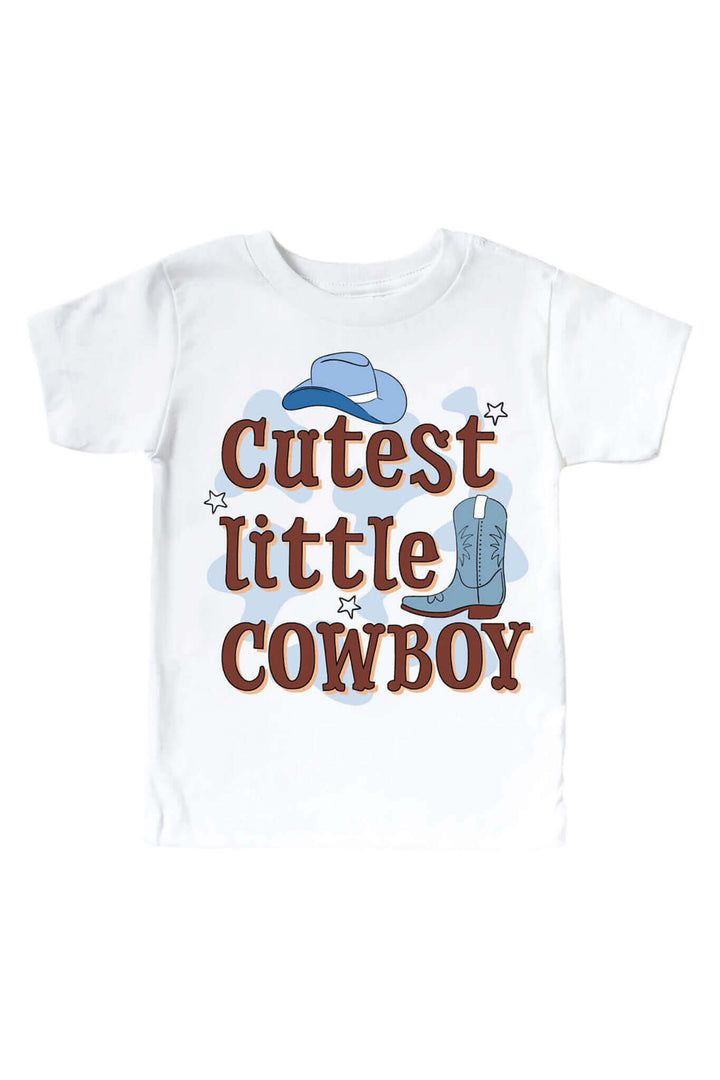 cutest little cowboy graphic tee for kids 