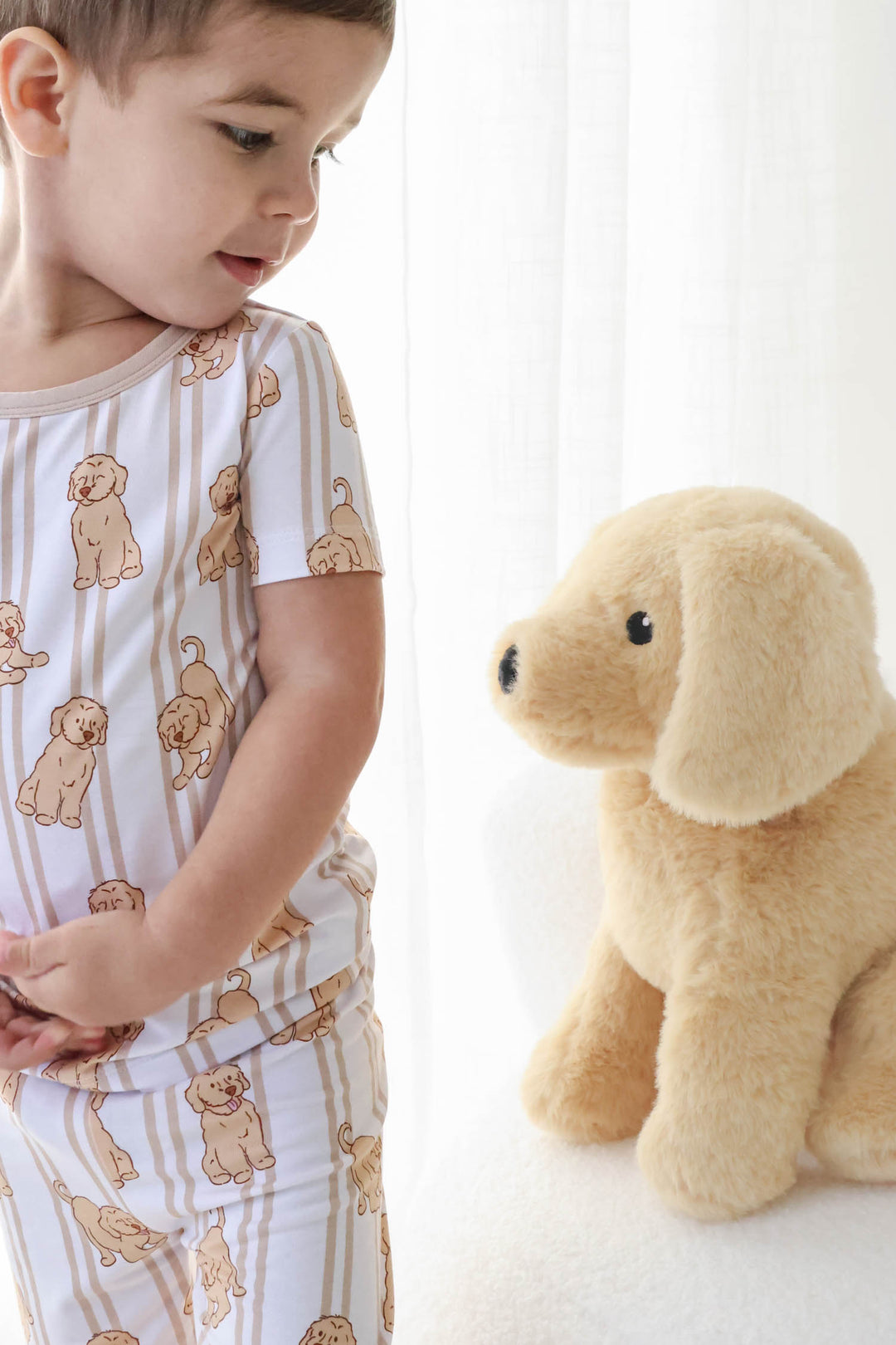 caden lane dog print two piece pajama set for babies