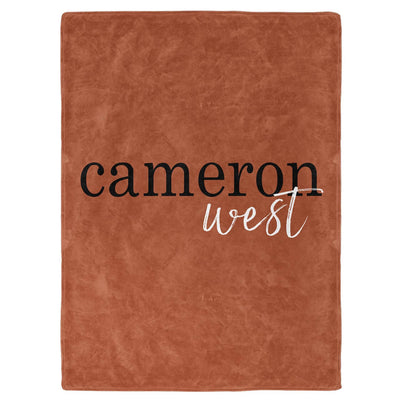 toddler blanket personalized rust 