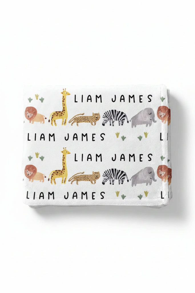 Safari Party Personalized Blanket