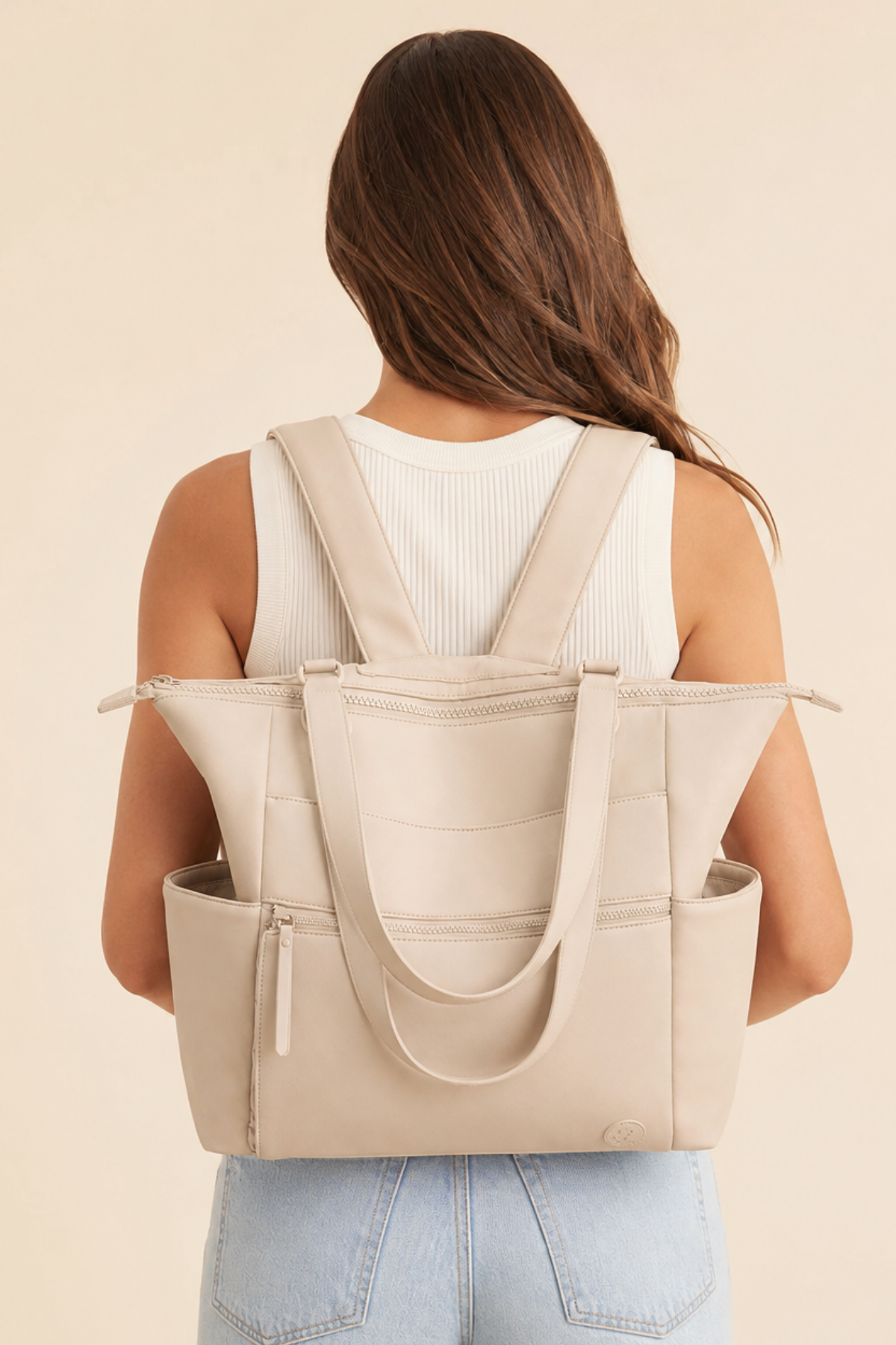 Lane Convertible Diaper Bag Tote | Sand