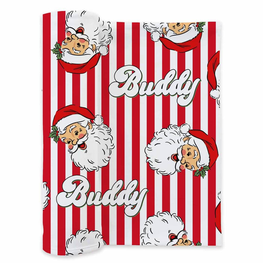 Santa Claus Lane Personalized Swaddle Blanket