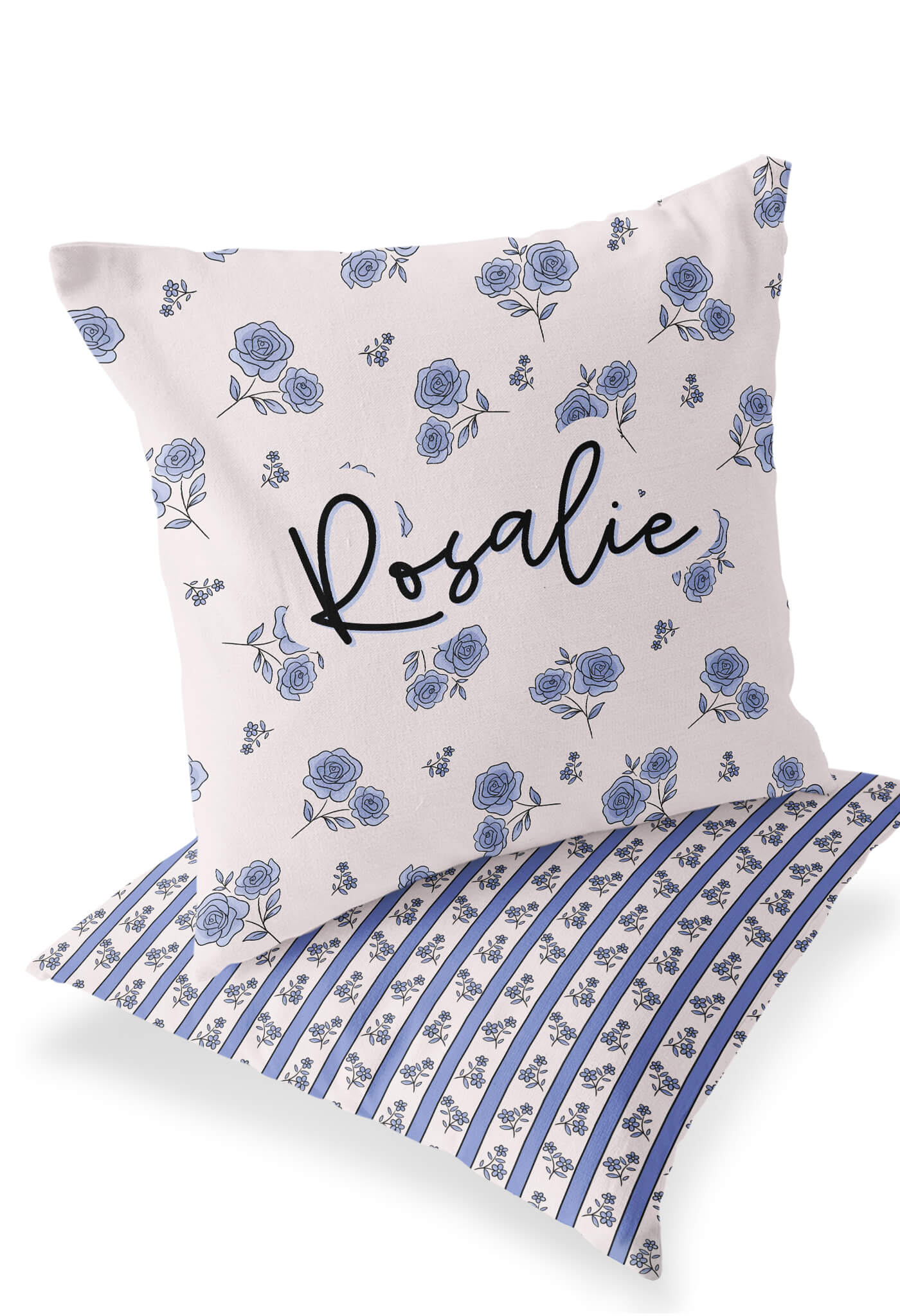 Sapphire Garden Personalized Accent Pillow