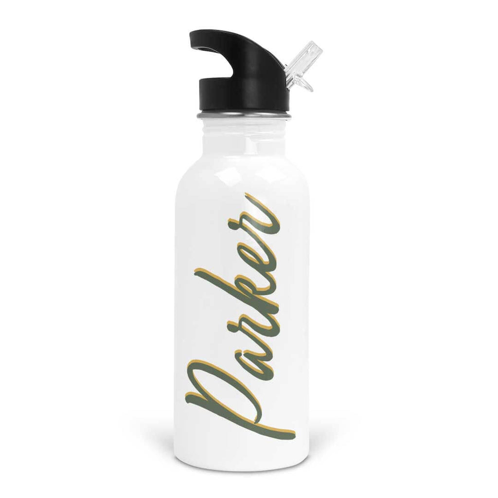 Forest & Sunshine Script Personalized Water Bottle