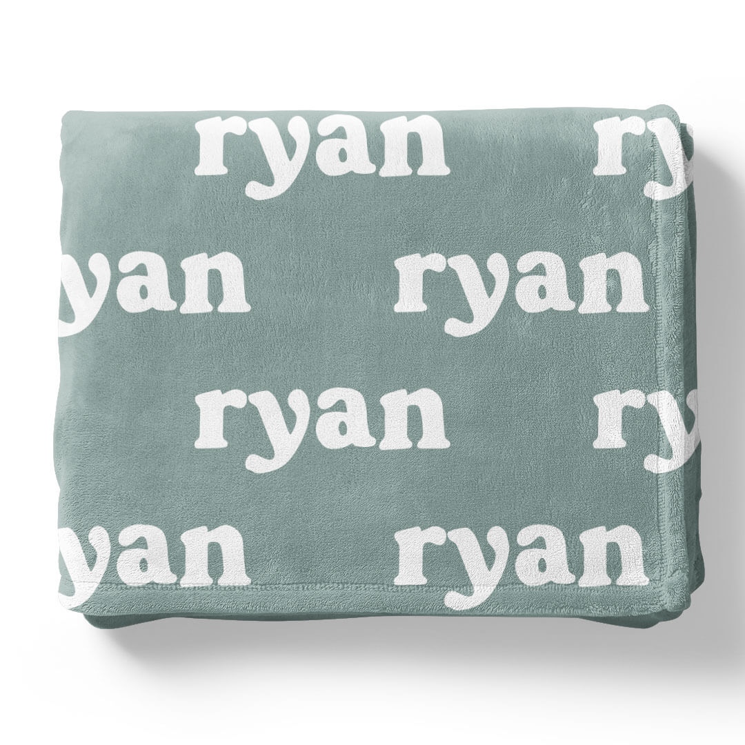 Seafoam Personalized Color Blanket