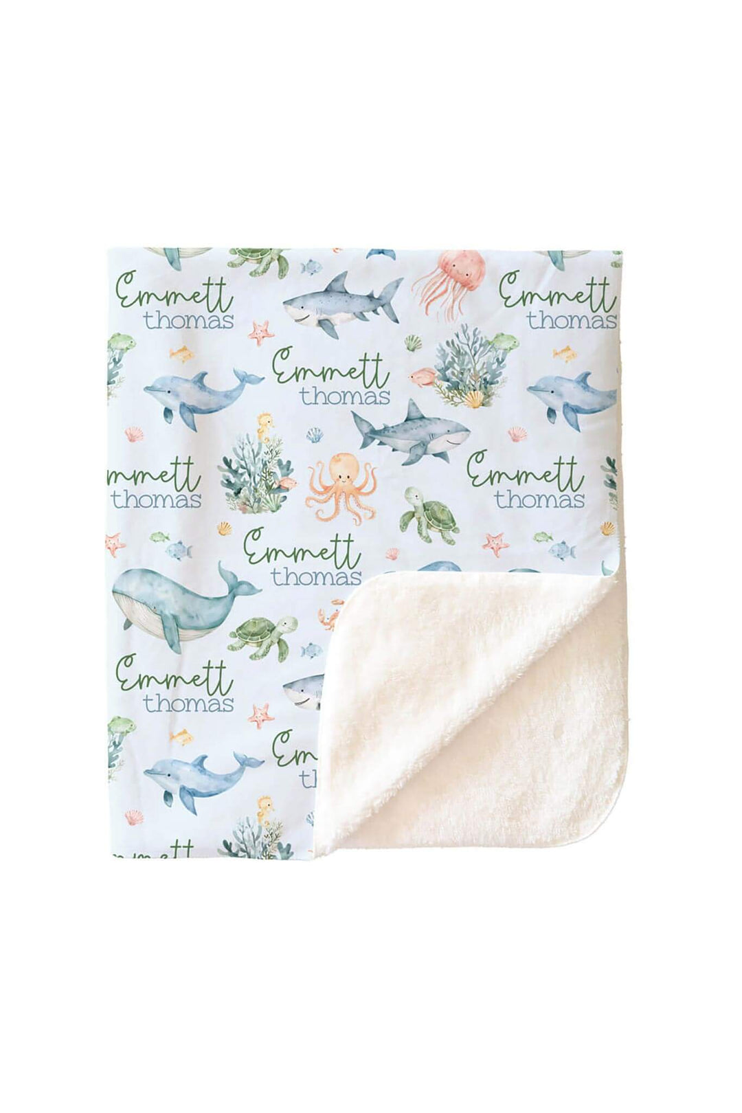 sea cuties sherpa blanket