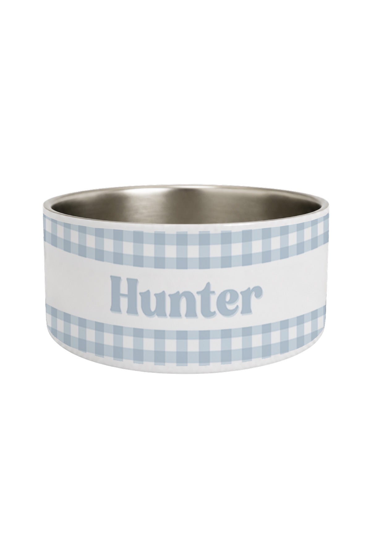 Personalized Pet Bowl |  Seaside Gingham