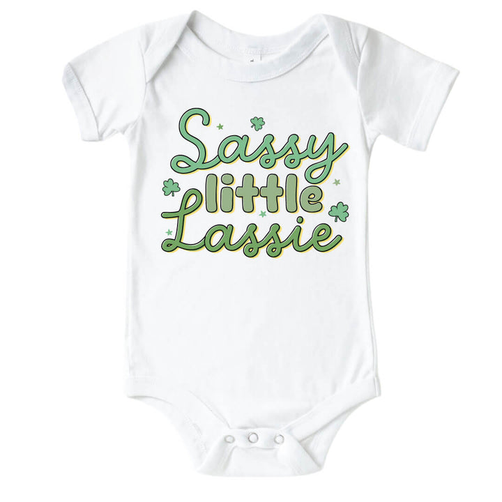 Sassy Little Lassie Shamrock Sweets bodysuit Mocks 
